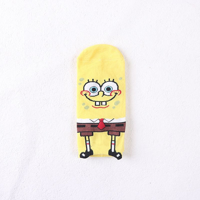 Cartoon Socks SpongeBob, Patrick, Star - Pure Cotton Tube Trend Socks