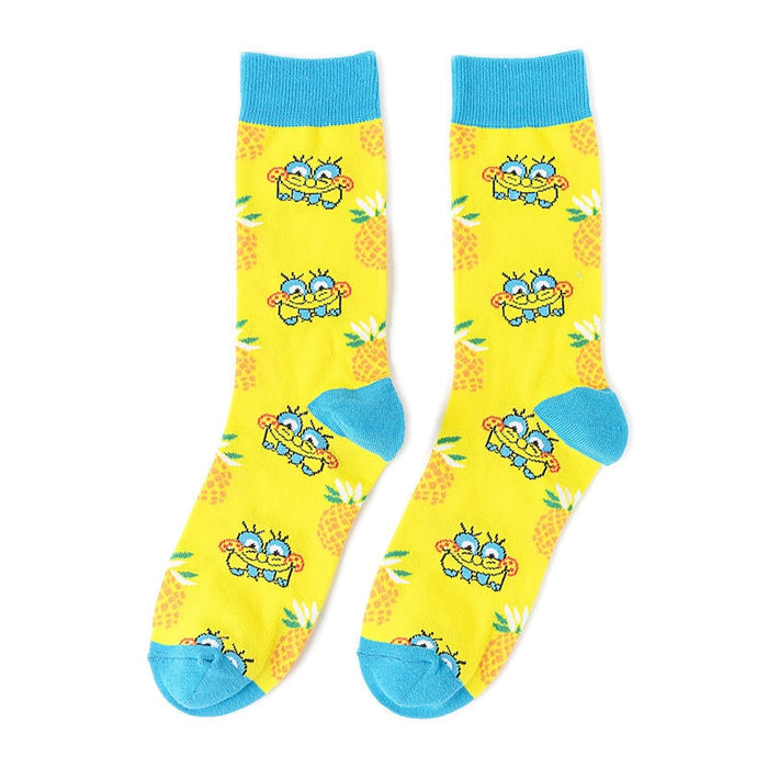 Cartoon Socks SpongeBob, Patrick, Star - Pure Cotton Tube Trend Socks