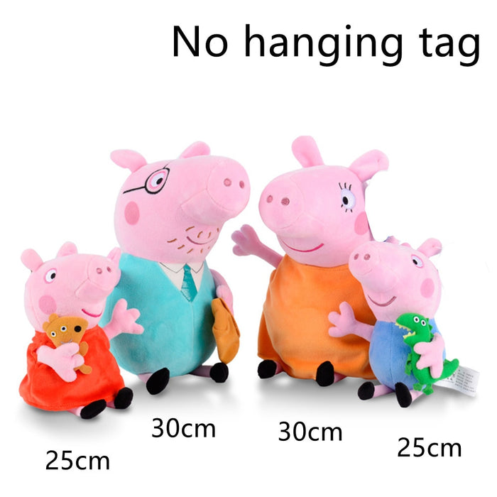 4 Pcs Set Peppa Pig Family - Dress Mom and Dad Set Movable Doll