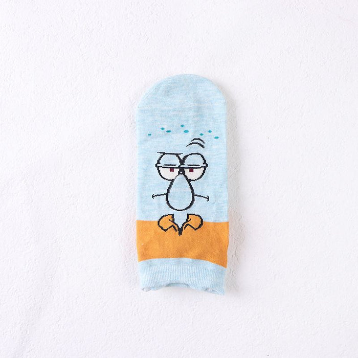 Cartoon Socks SpongeBob, Patrick, Star - Pure Cotton Tube Trend Socks