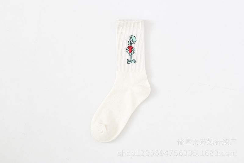 Cartoon Socks SpongeBob, Patrick, Star - Pure Cotton Tube Trend Socks