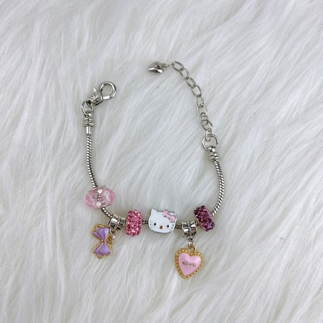 Hello Kitty Bracelet - Crystal Beaded Accessories