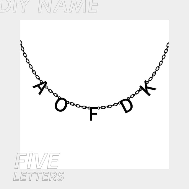 Customized Stainless Steel Name Necklace - Personalized Letter Choker Necklace/Pendant Nameplate