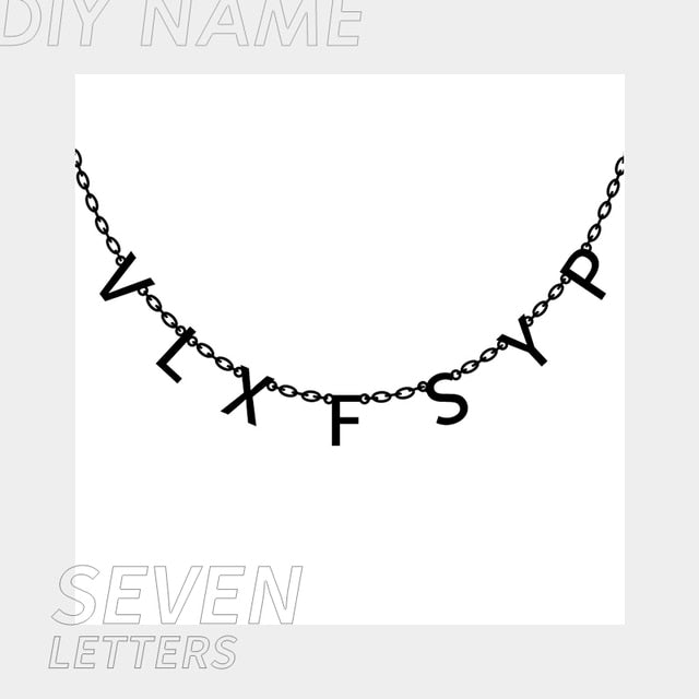 Customized Stainless Steel Name Necklace - Personalized Letter Choker Necklace/Pendant Nameplate